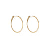 1 inch quarter gold skinny gold hoop earrings side view_e157fe28 8dd1 4764 87f0 d2402aa5f52c