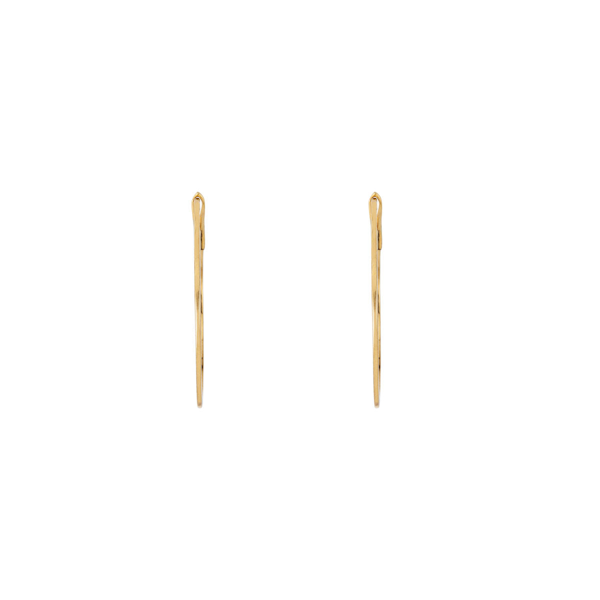1 inch quarter gold skinny gold hoop earrings