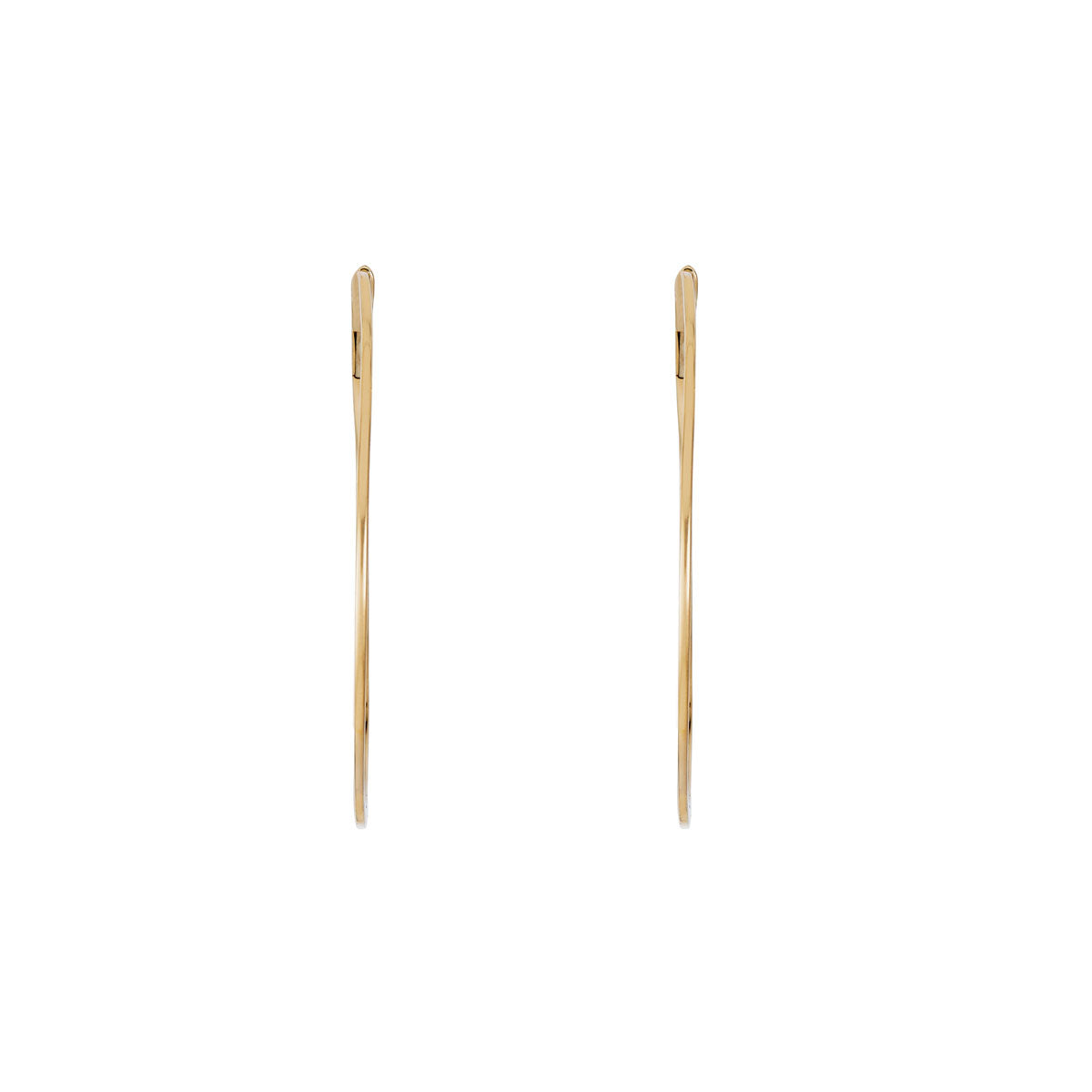 1 inch three quarters gold skinny gold hoop earrings