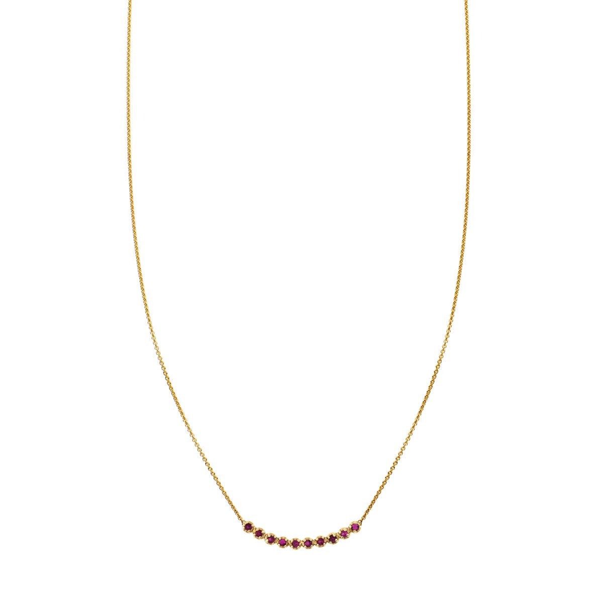 10 round ruby arch necklace prn 502 r