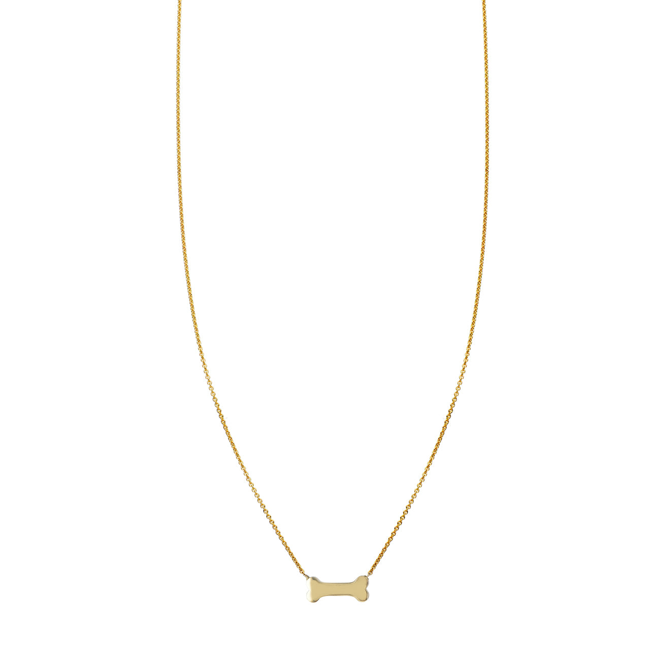 14k gold dog bone necklace - playful pet-inspired pendant for animal lovers