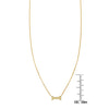 14k gold dog bone necklace with ruler - delicate and whimsical pet jewelry
