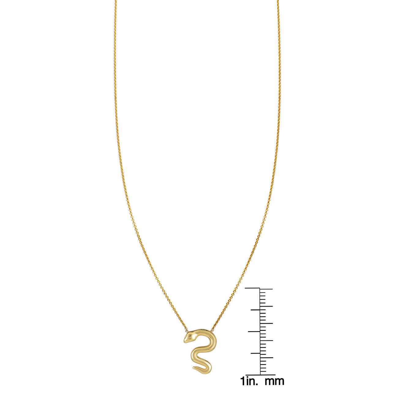 14k gold snake necklace PRN020_1
