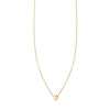 1pt diamond flat heart gold necklace PRN185