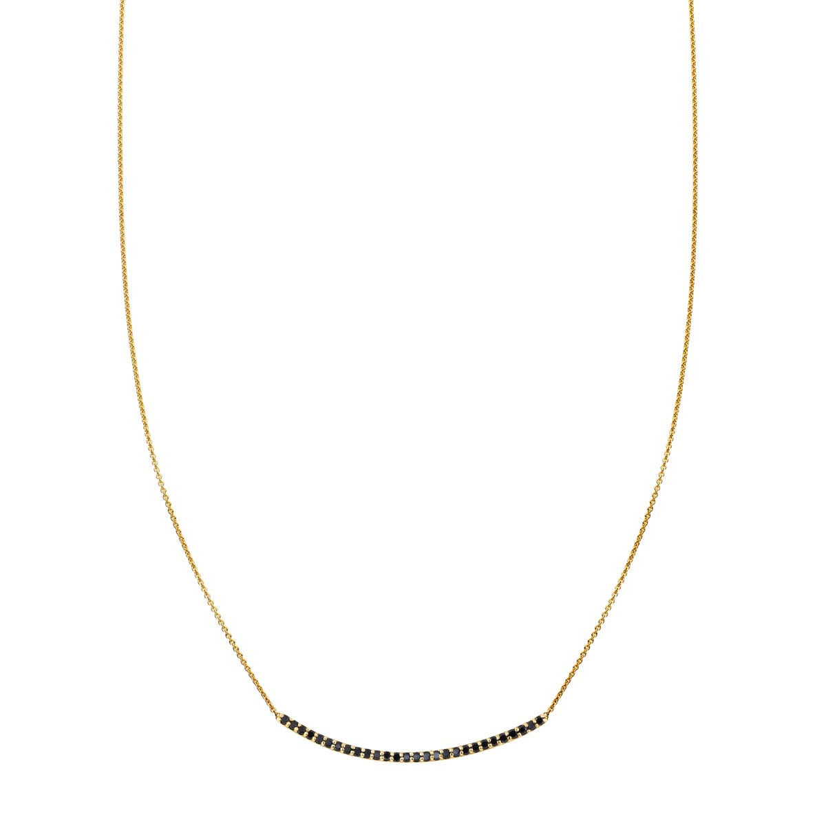 28 black diamond arch necklace prn 435 bd