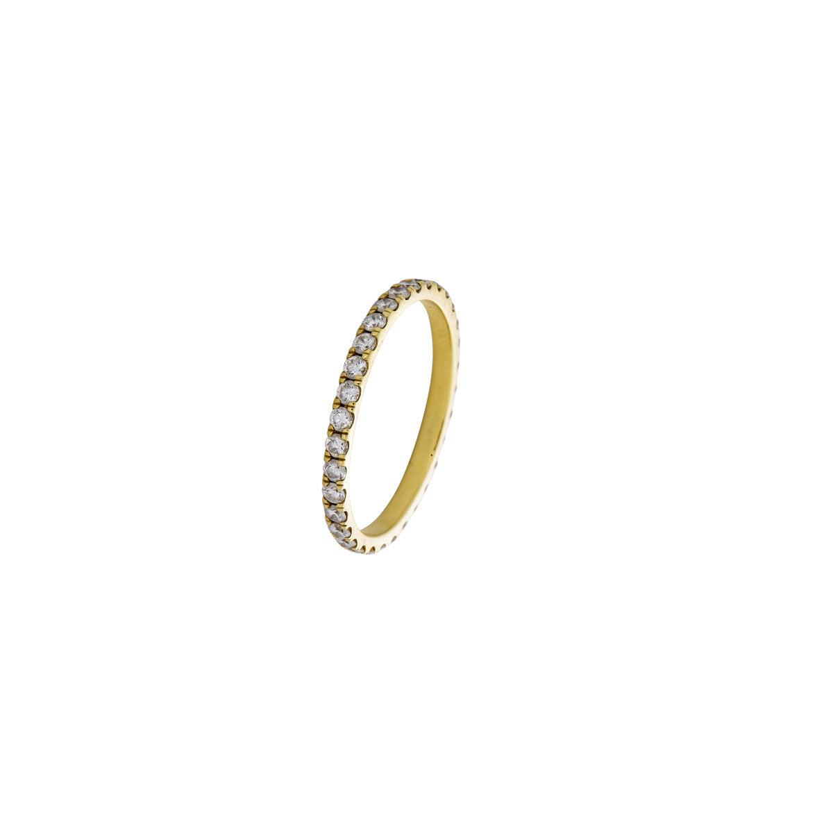 2pt diamond gold eternity band side view