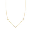Personalized 3-letter gold diamond initial necklace - sparkling custom monogram pendant