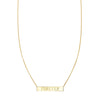 Gold Personalized Nameplate Bar Necklace PRN 400 14KY