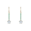 emerald moonstone pendulum earrings