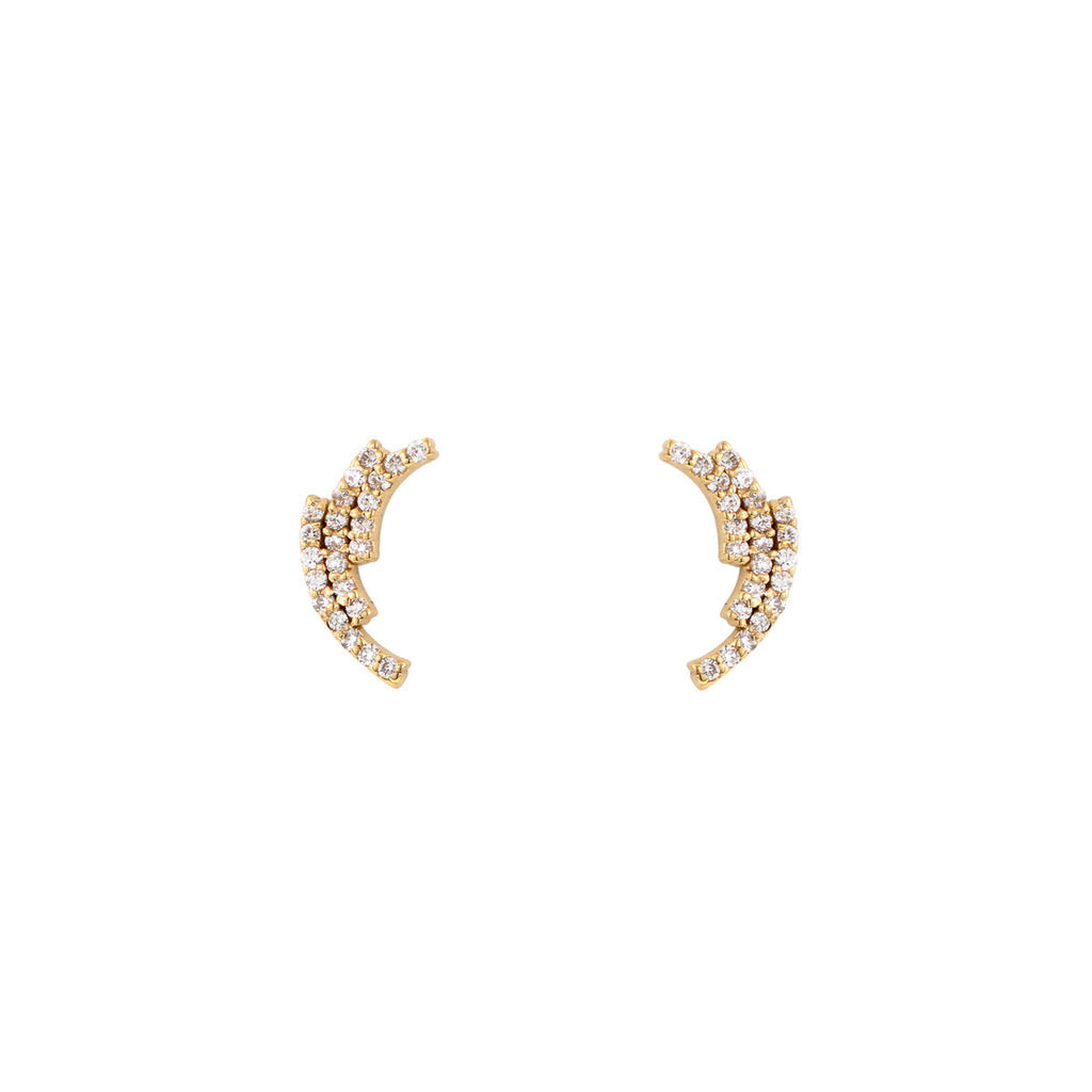 White Diamond Laurel Earrings