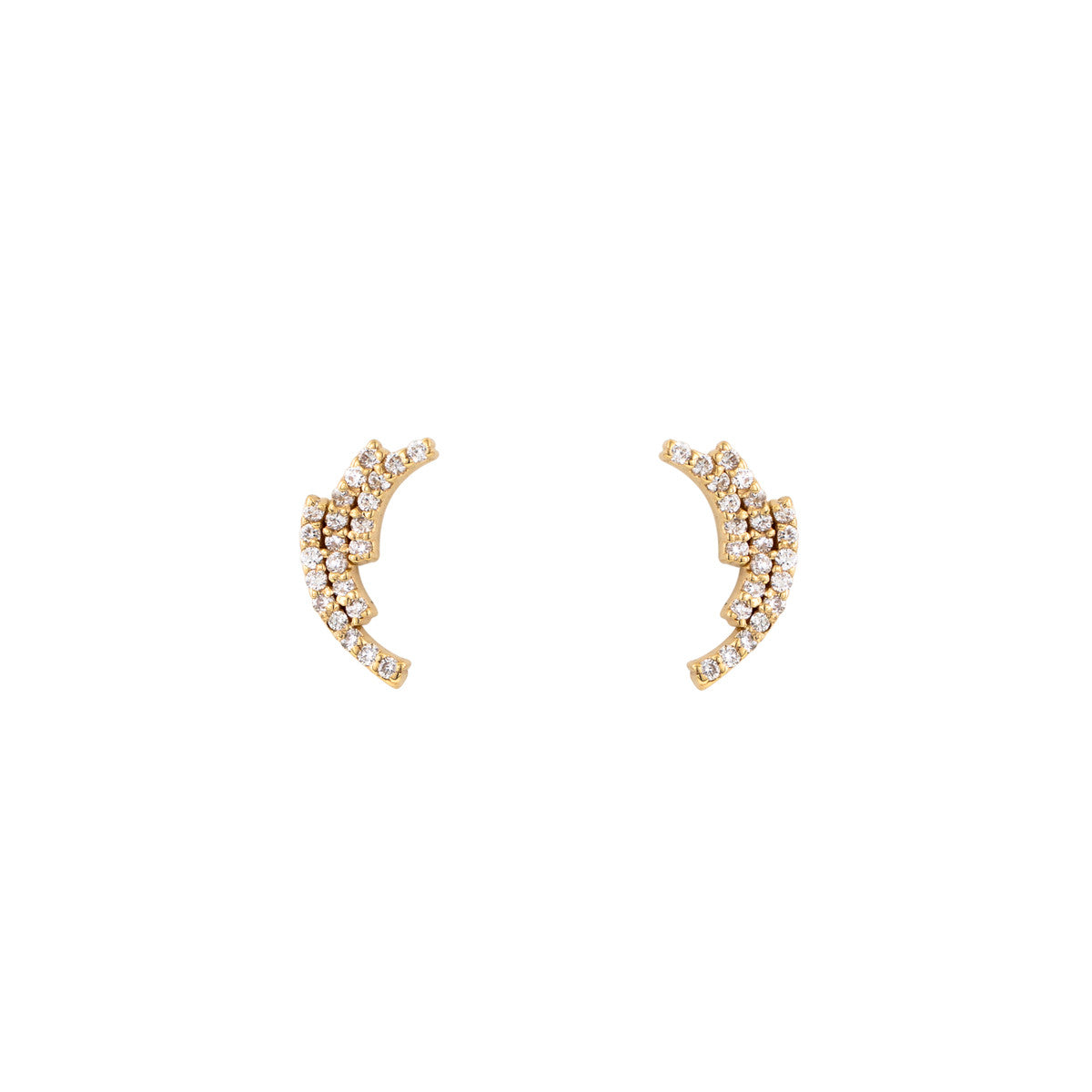 White Diamond Laurel Earrings