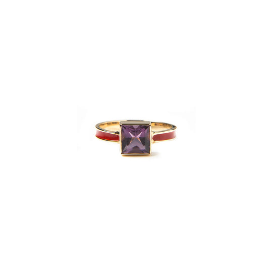 amethyst red enamel gold ring PRR 009_6c1ee925 f372 4f0e b00a 7652475f008d