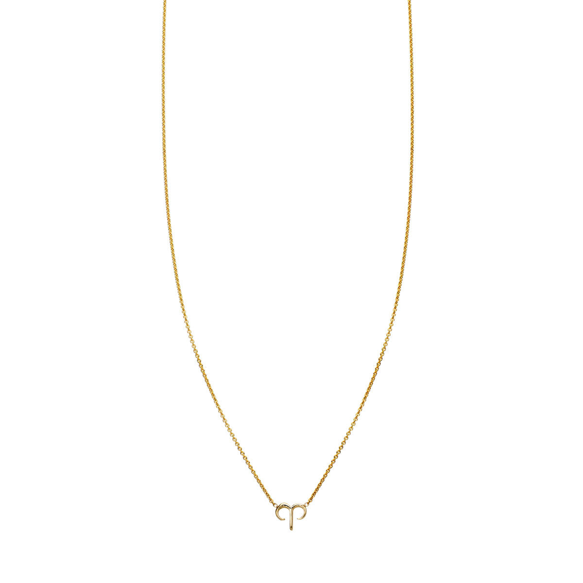 aries gold zodiac necklace PRN 440 14K