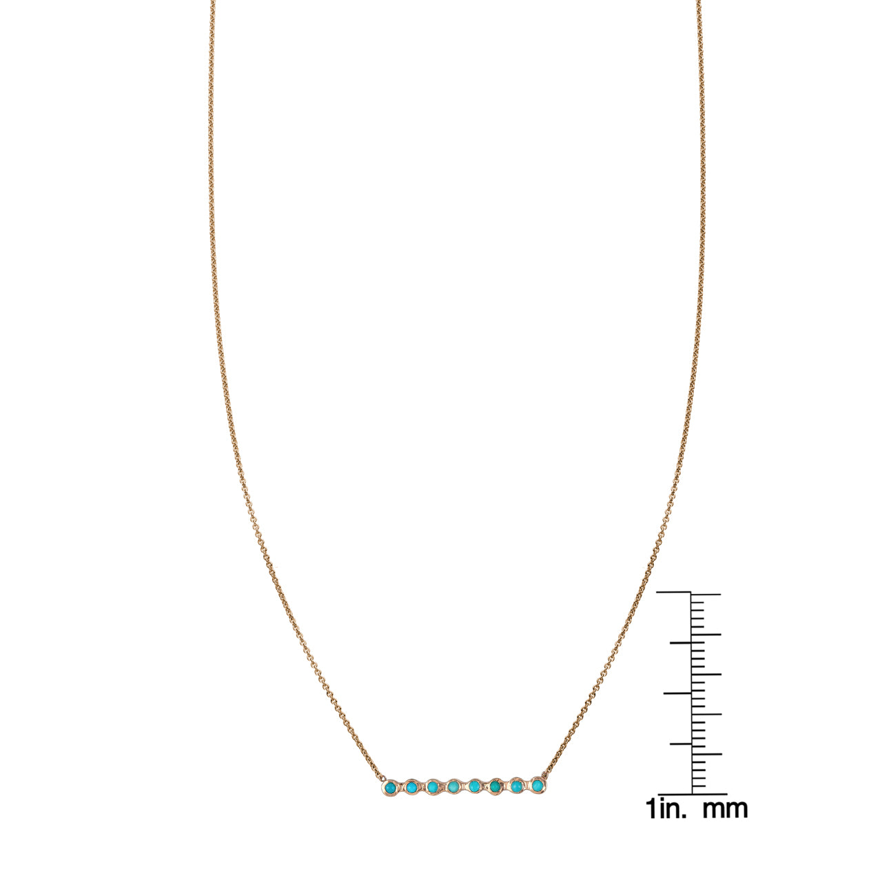bezel set turquoise bar necklace PRN025_1