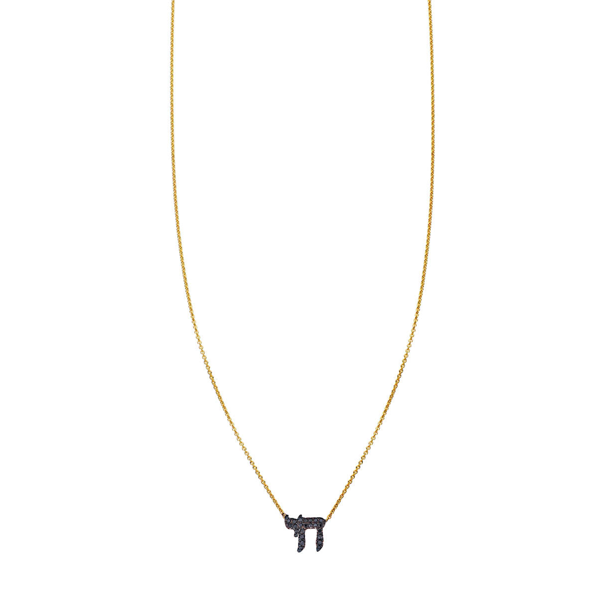 black diamond chai necklace PRN 054 BD