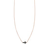 black diamond cross necklace PRN 015