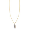 black diamond double edge razor blade necklace prn 404 bd