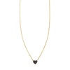 black diamond folded heart necklace prn 468 14bd