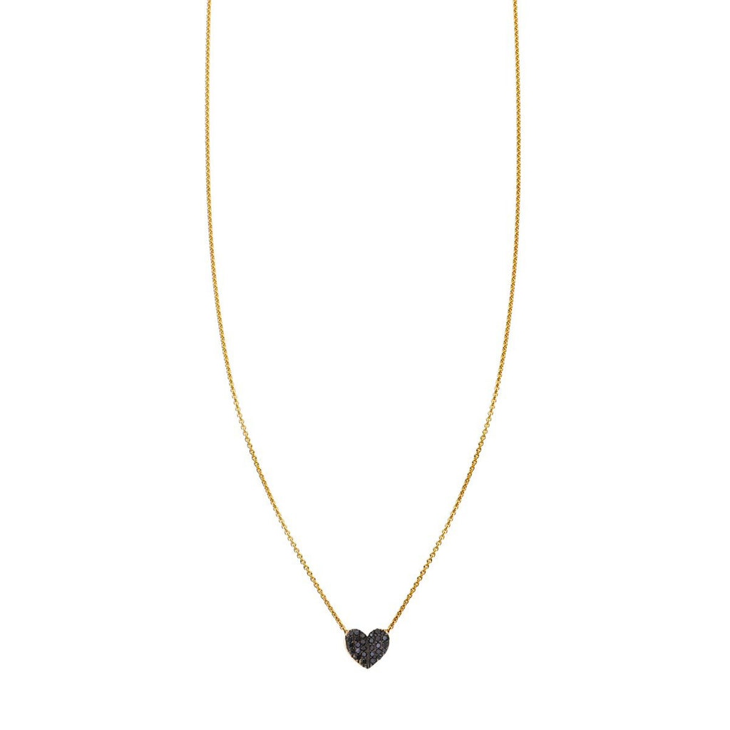 black diamond folded heart necklace prn 468 14bd