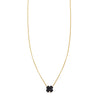 black diamond four leaf clover necklace PRN 406 BD