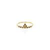 black diamond gold tiara ring PRR073 BD