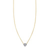 black diamond tiny heart outline necklace PRN 521 BD2
