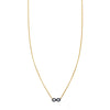black diamond tiny infinity necklace PRN 053 BD