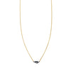 black diamond tiny love knot necklace PRN 053 WD