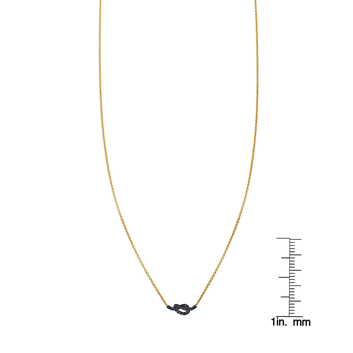 black diamond tiny love knot necklace black diamond chai necklace with ruler