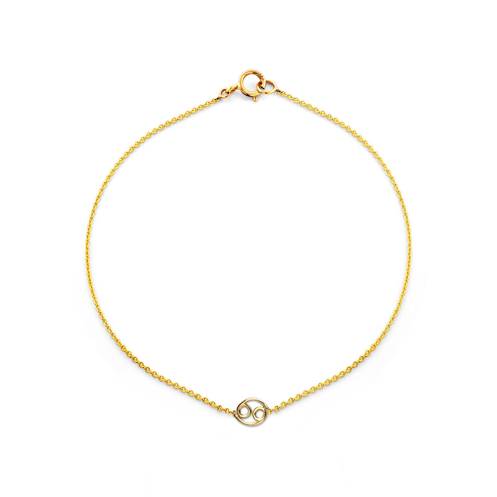 cancer gold zodiac bracelet PRB 440 14K