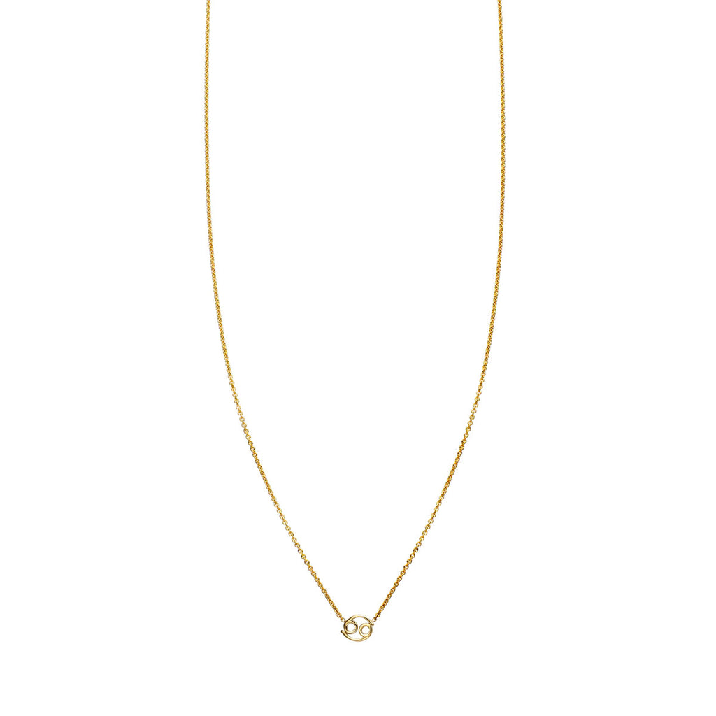 cancer gold zodiac necklace PRN 440 14K