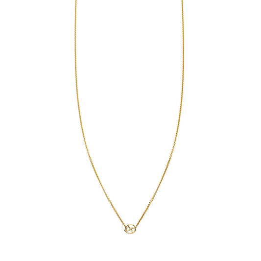 cancer gold zodiac necklace PRN 440 14K