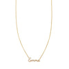 custom diamond name necklace PRN 508 SCRIPT WD