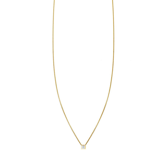 designer square cut diamond charm necklace PRN 010