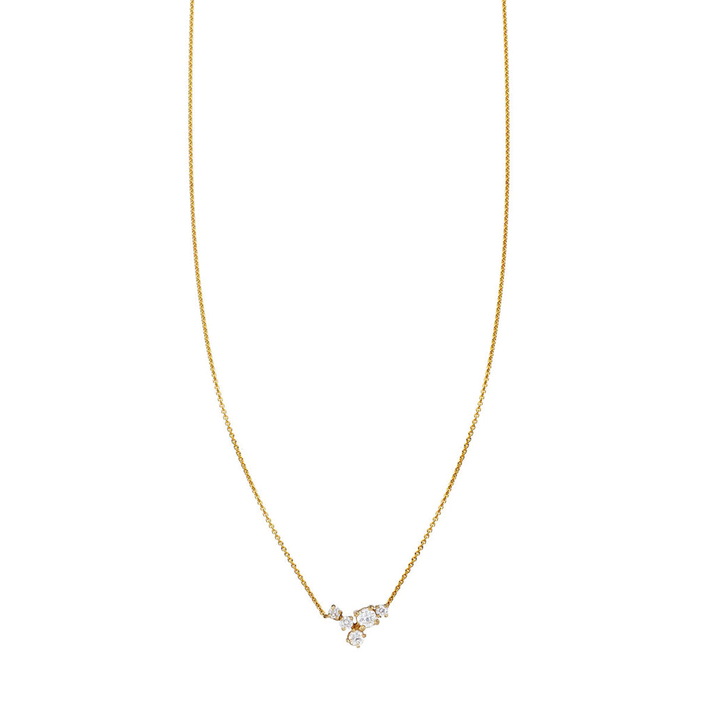 diamond bubble cluster necklace prn 601 14k