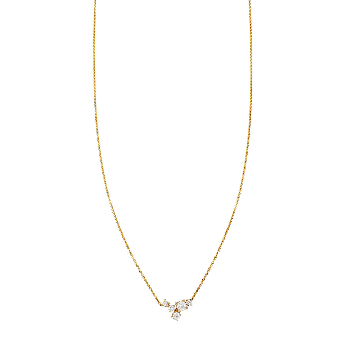 diamond bubble cluster necklace prn 601 14k