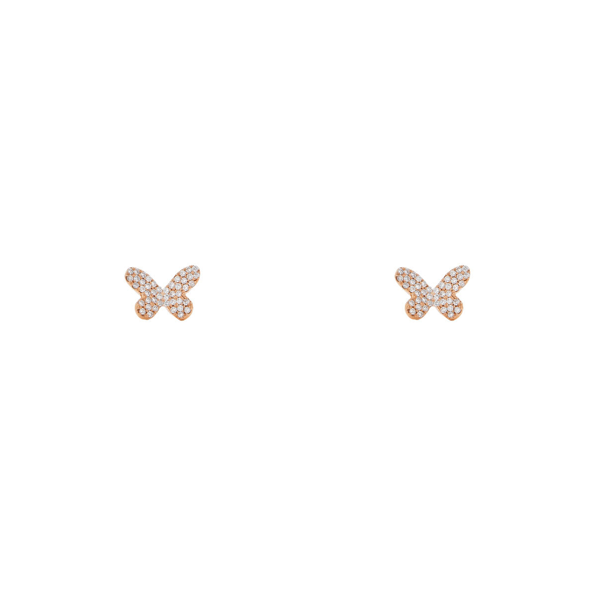 diamond butterfly stud earrings pre 605 14k