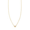 diamond gold curved heart necklace prn 191 bd