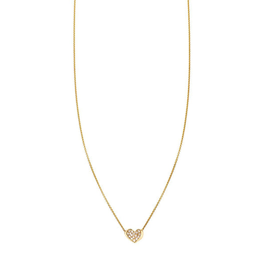 diamond gold curved heart necklace prn 191 bd