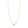 diamond gold pot leaf necklace