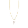 diamond gold unicorn horn necklace