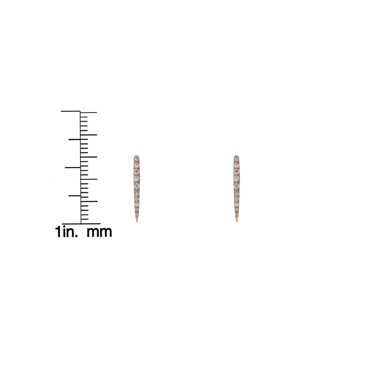 diamond long drop medium stud earrings 1