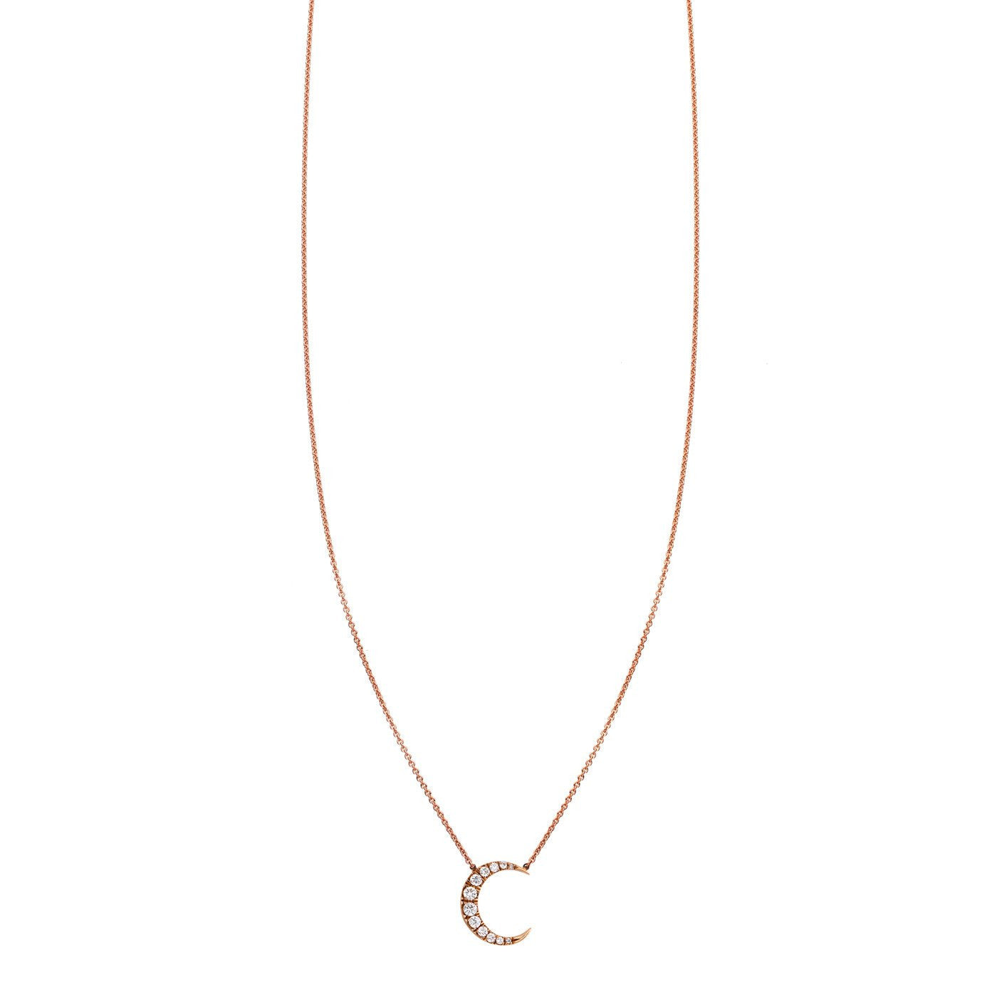 diamond moon pendant necklace PRN 434 14KY_52dde57a 600c 4115 af04 e2ba226e503f