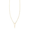 diamond outline dainty charm petite necklace 14k yellow gold PRN 364 14KY