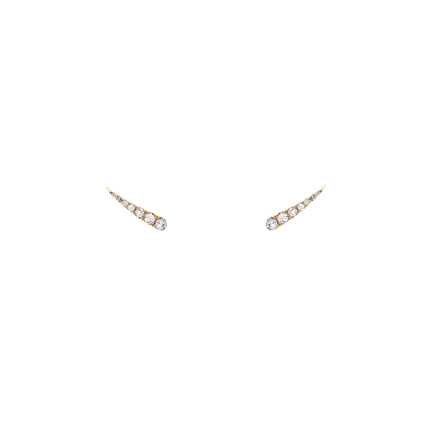 diamond pave eyelash stud earrings pre 445 14ky