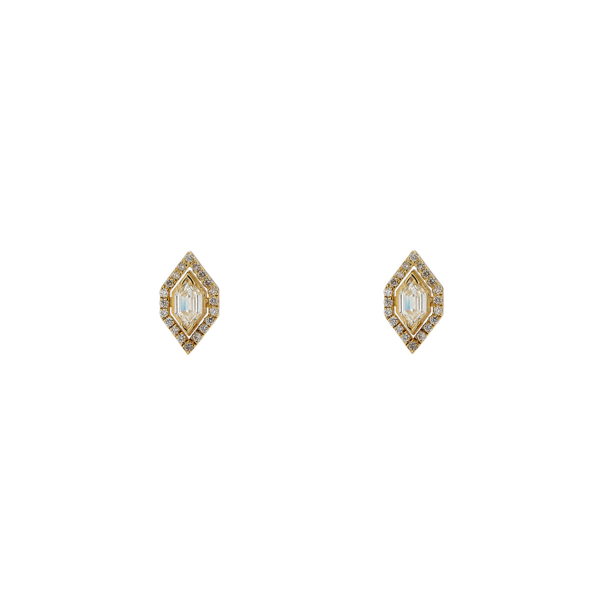 diamond shield earring