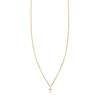Diamond tiny cross necklace - delicate faith-inspired pendant