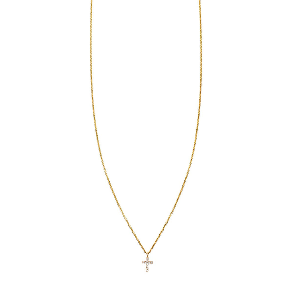 diamond tiny cross necklace prn 458 14wd