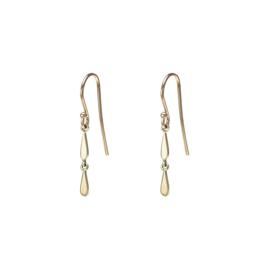 double drip drop gold earring PRE 159 14KY