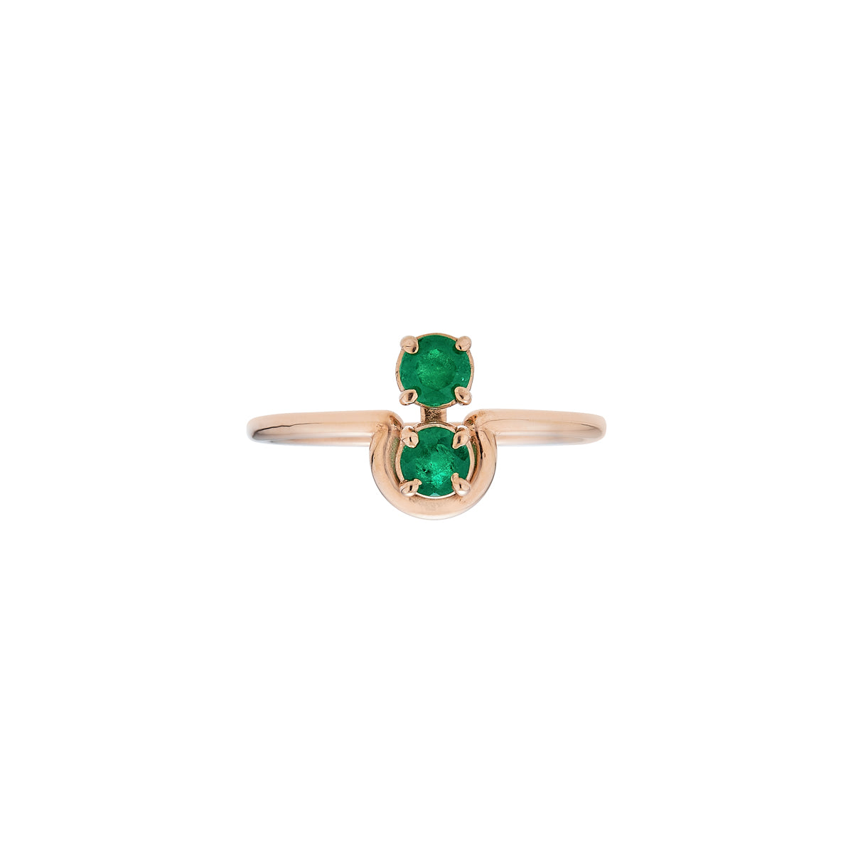 double emerald band ring